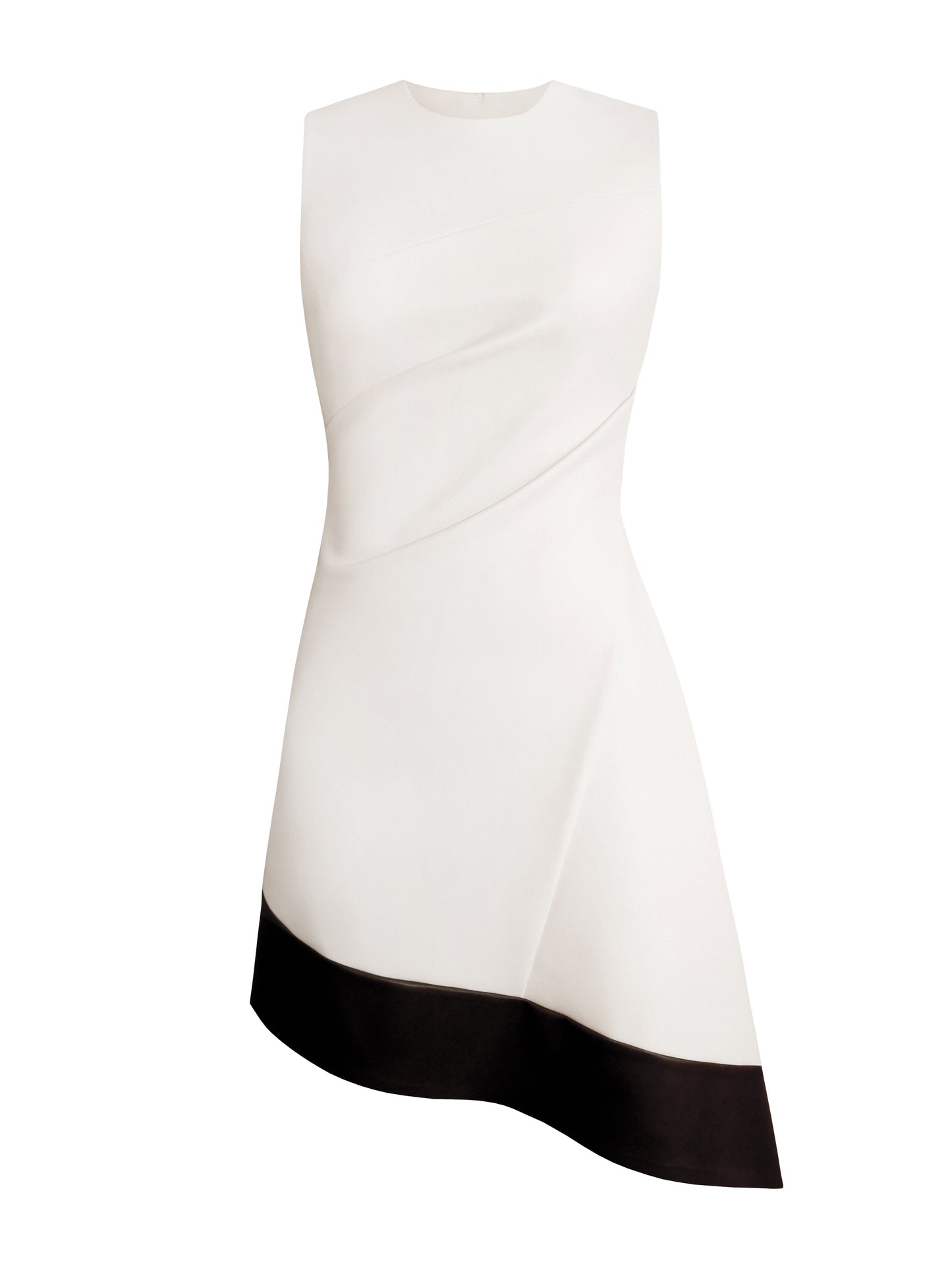 asymmetric hemline leather dress by L'momo