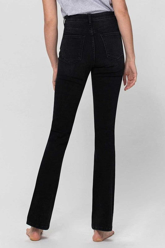 dark wash high-rise bootcut jeans for women at Holocene