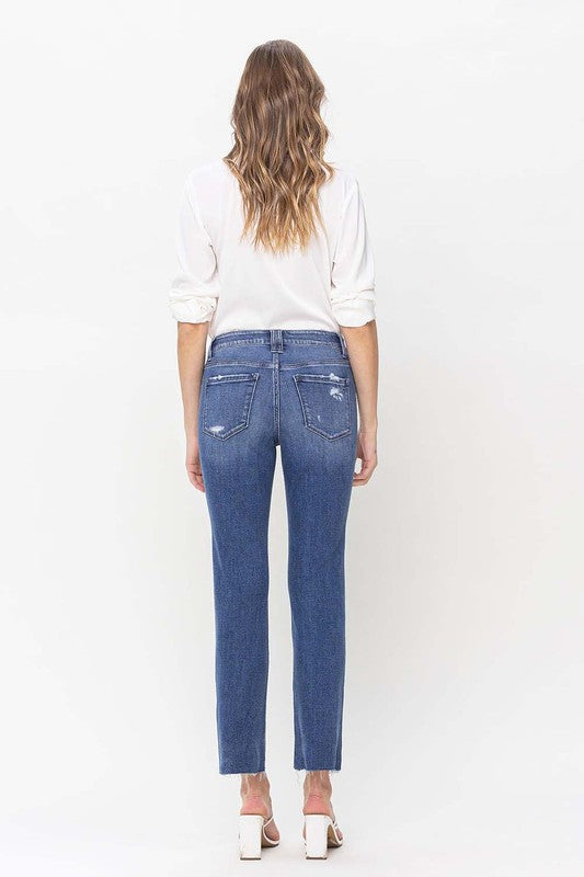 Women's high-rise straight jeans at Holocene 