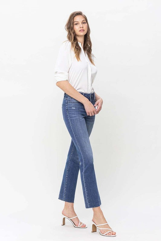 Women's high-rise straight jeans at Holocene 