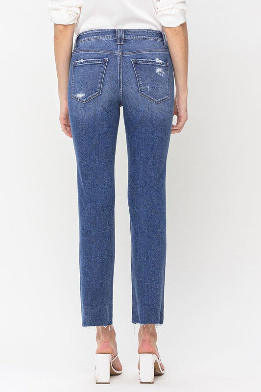 Women's high-rise straight jeans at Holocene 