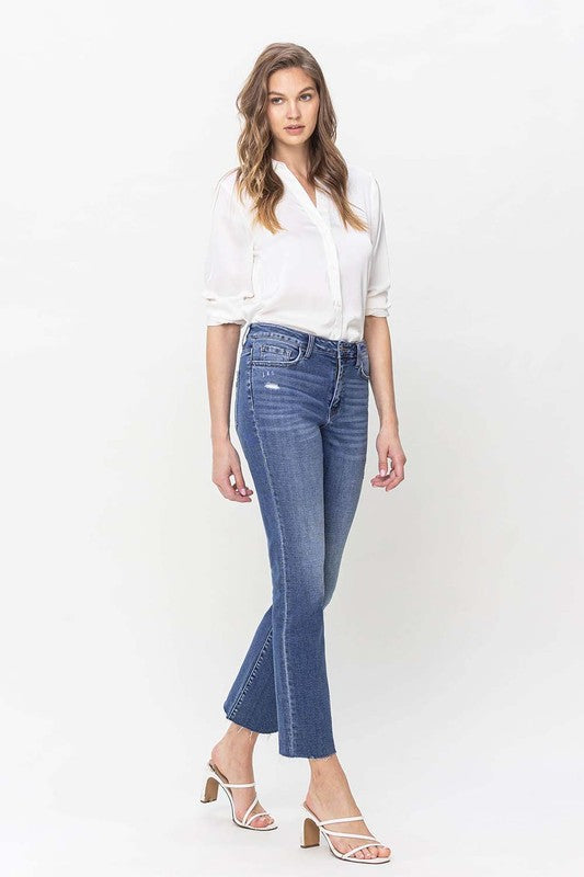 Women's high-rise straight jeans at Holocene 