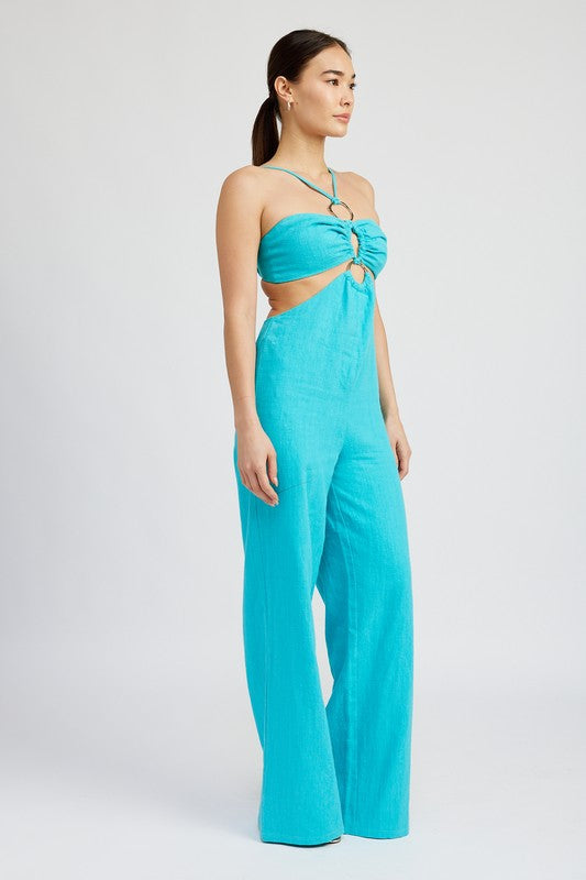 Double o-ring cut out jumpsuit by Emory Park