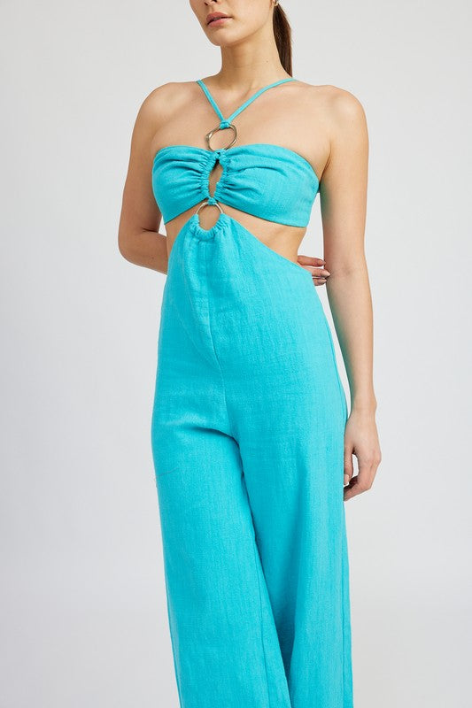 Double o-ring cut out jumpsuit by Emory Park