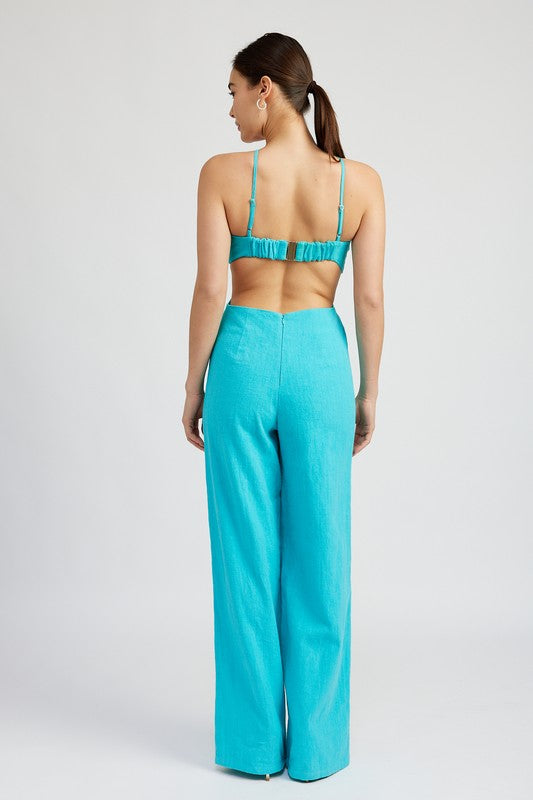 Double o-ring cut out jumpsuit by Emory Park