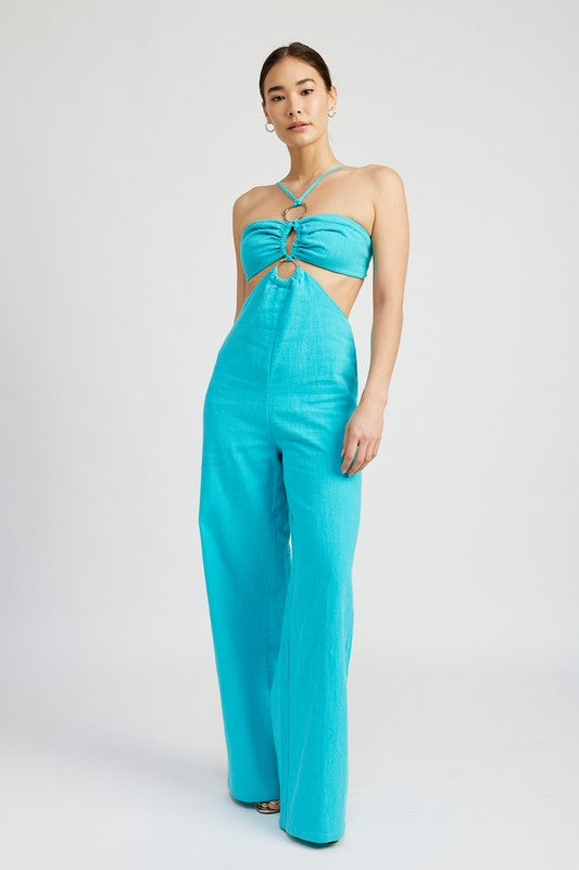 Double o-ring cut out jumpsuit by Emory Park