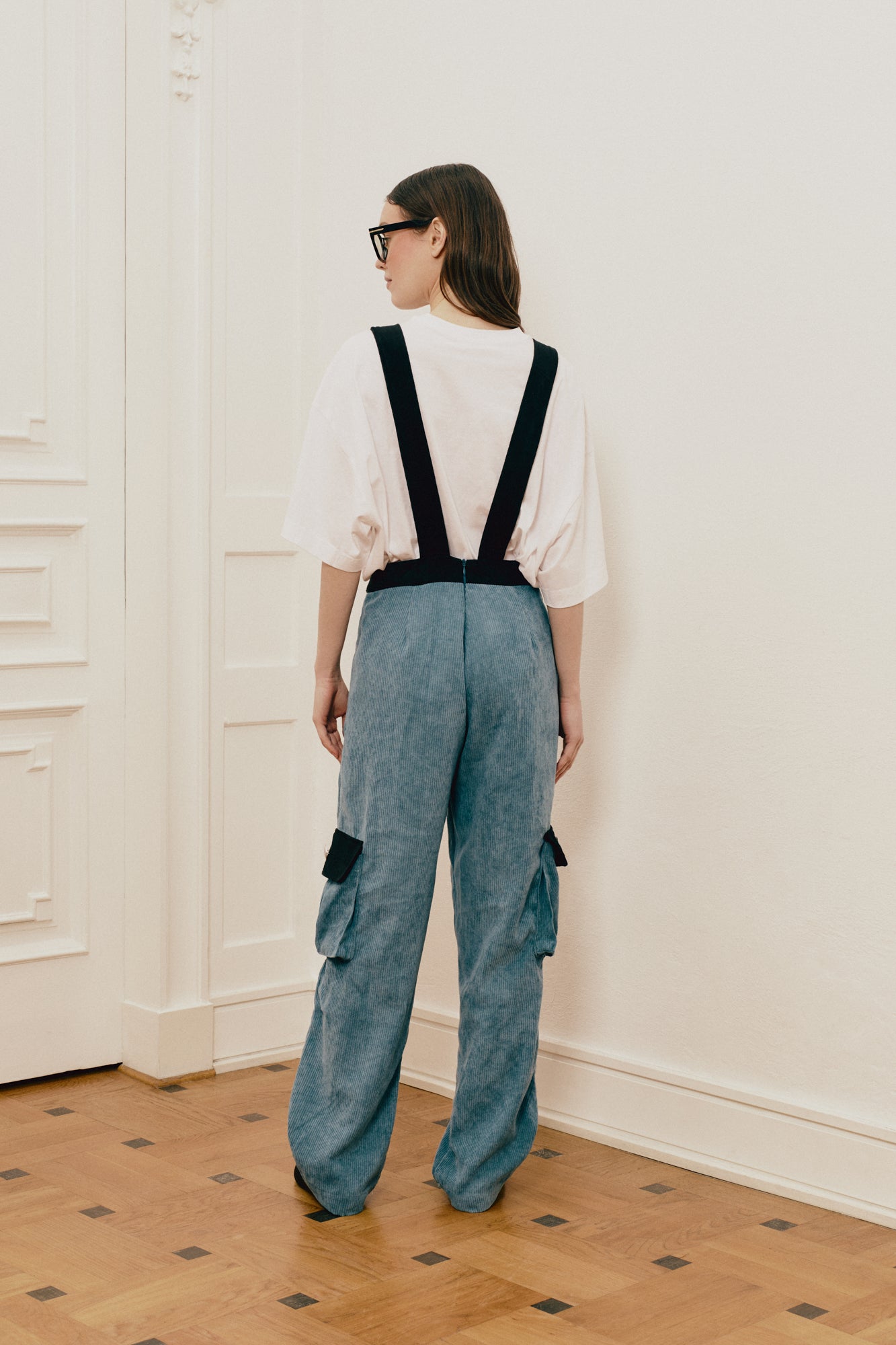 Blue Vintage Cargo Overalls