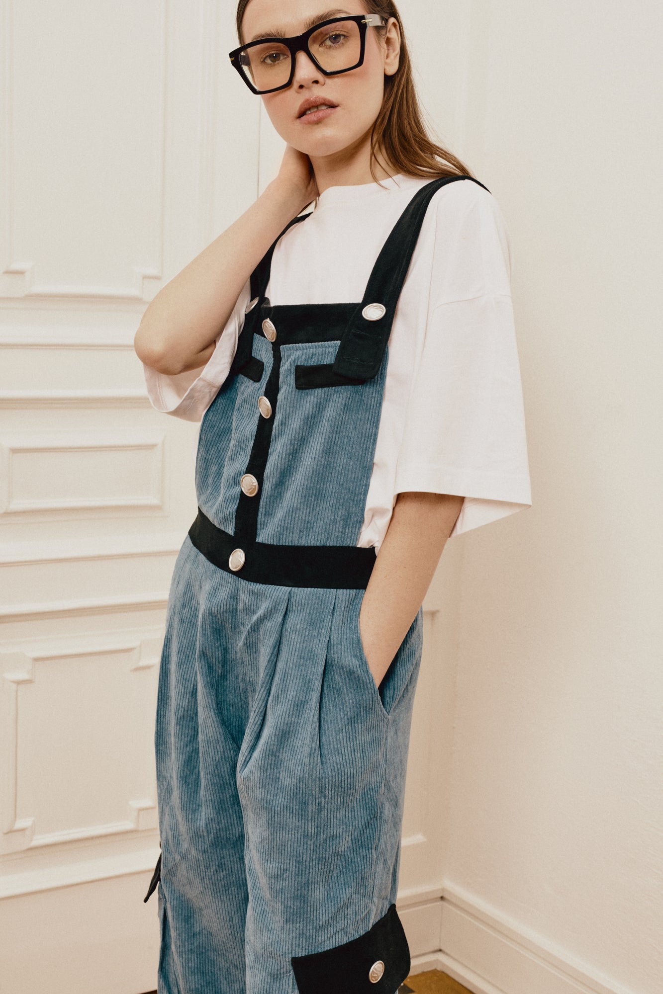 Blue Vintage Cargo Overalls