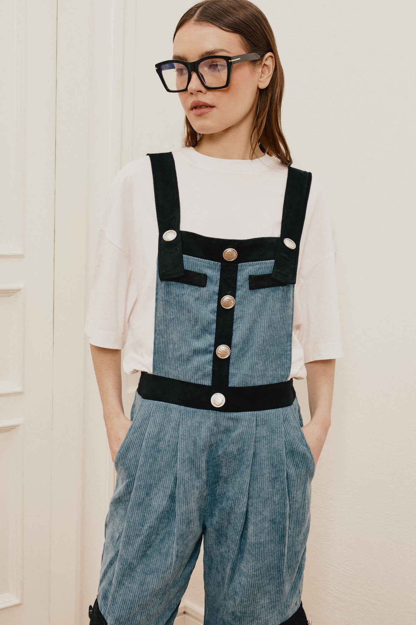 Blue Vintage Cargo Overalls