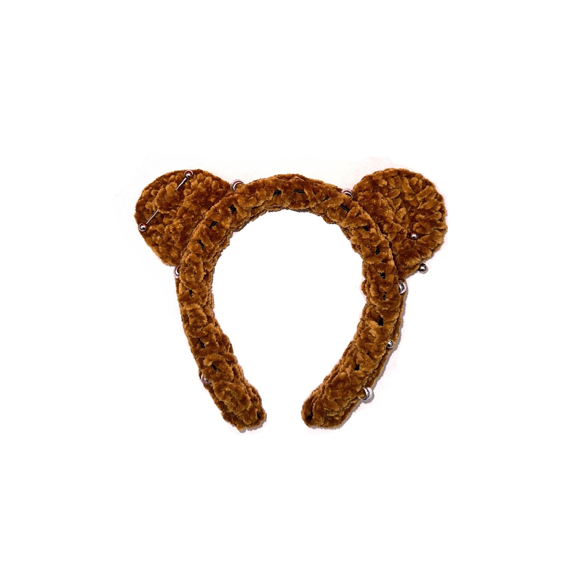 Fuzzy piercing animal ears headband