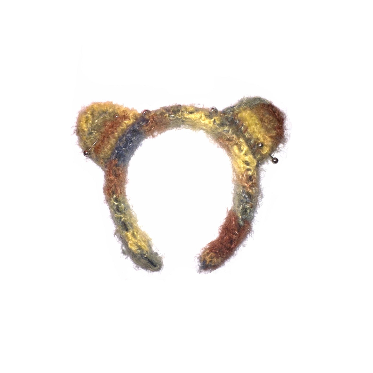 Fuzzy piercing animal ears headband