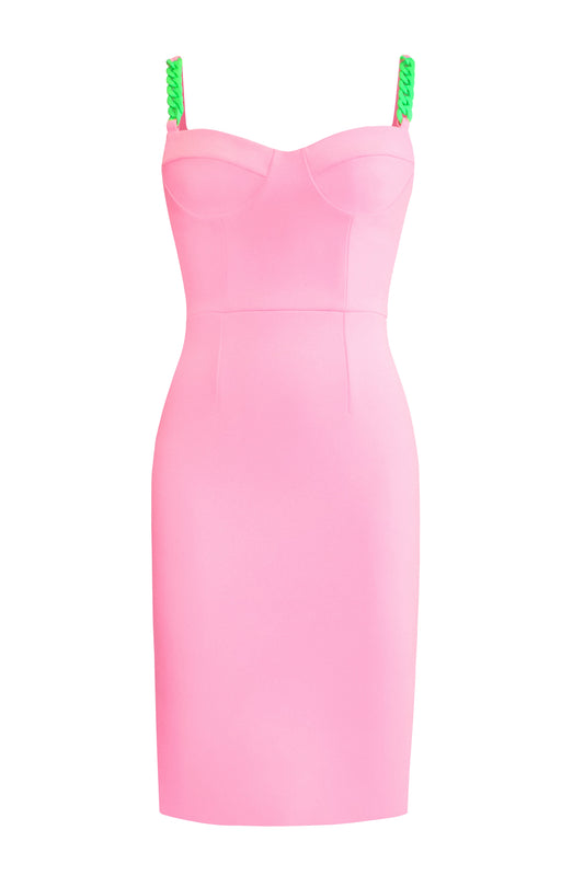 Bodycon Dress with Chain Straps