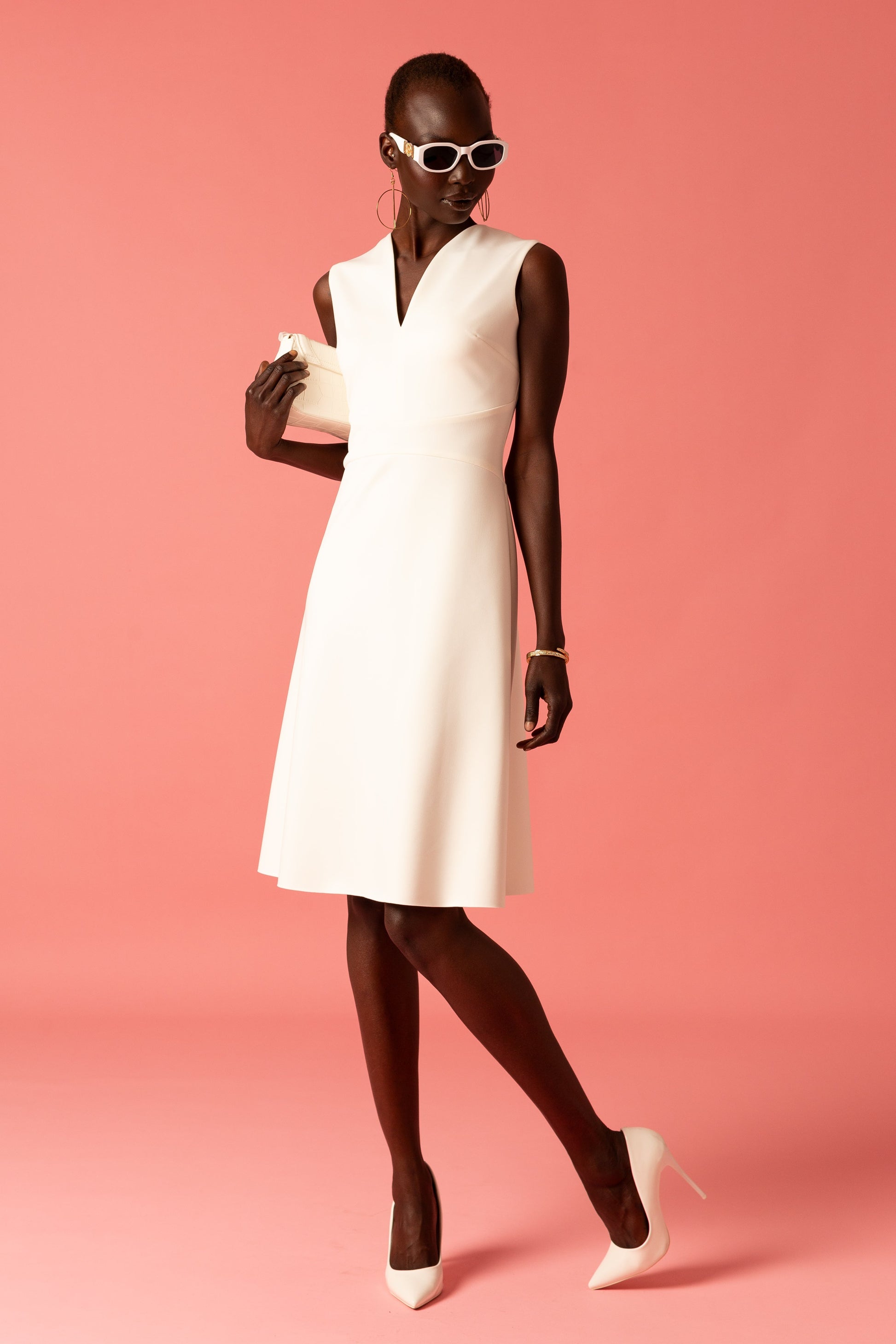 Midi a-line dress for women by L'MOMO