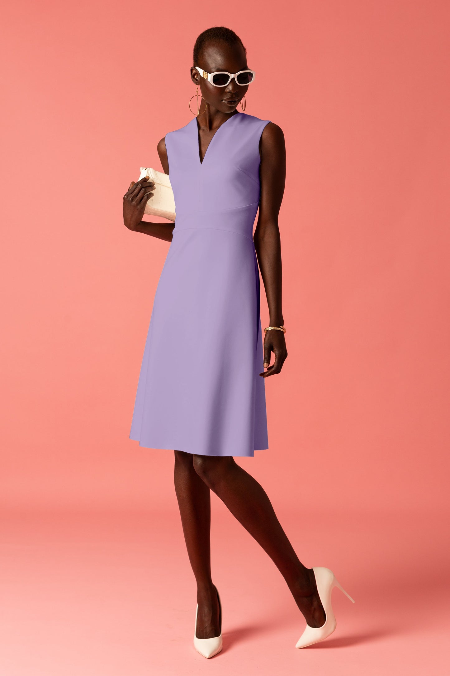 Midi a-line dress for women by L'MOMO