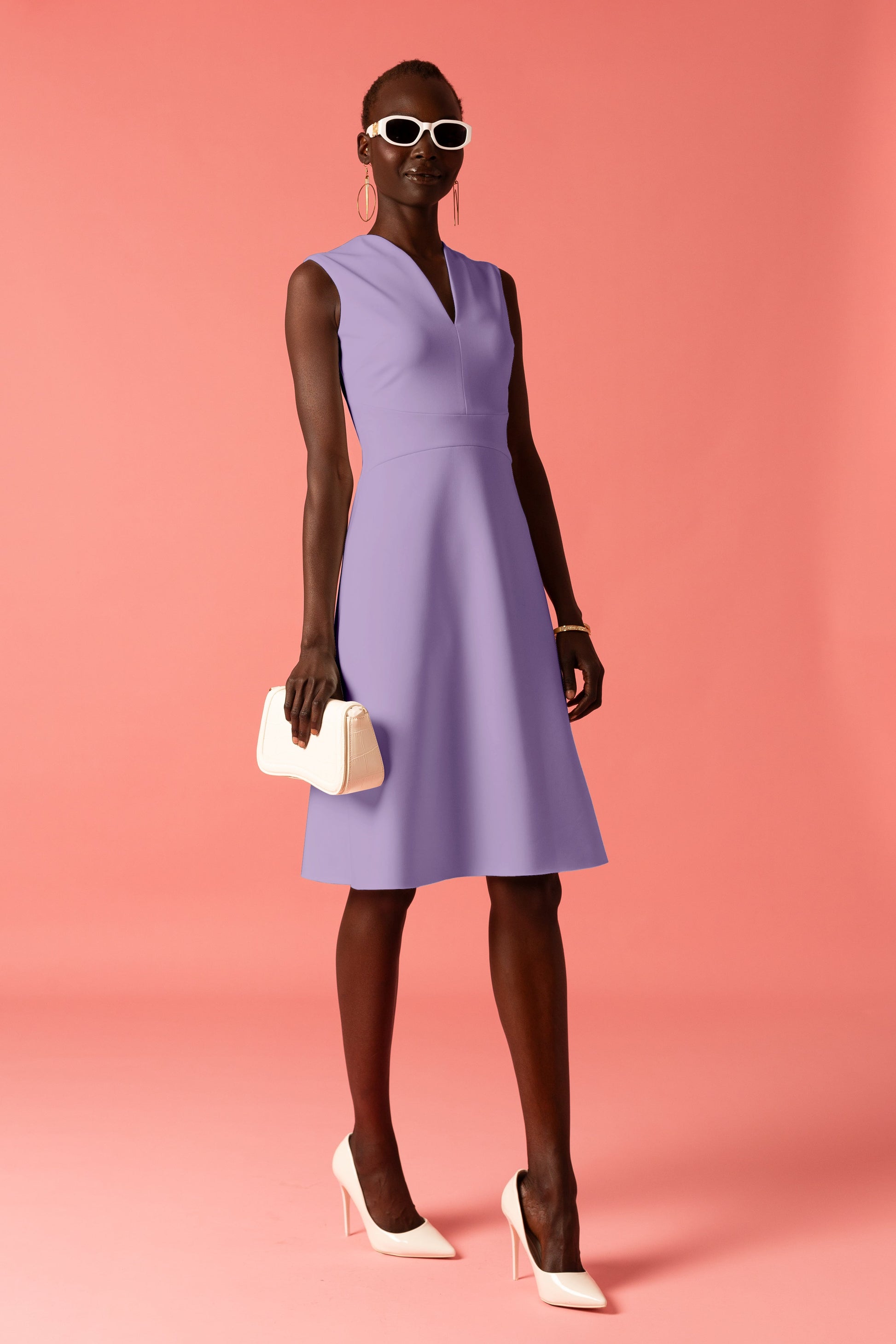 Midi a-line dress for women by L'MOMO