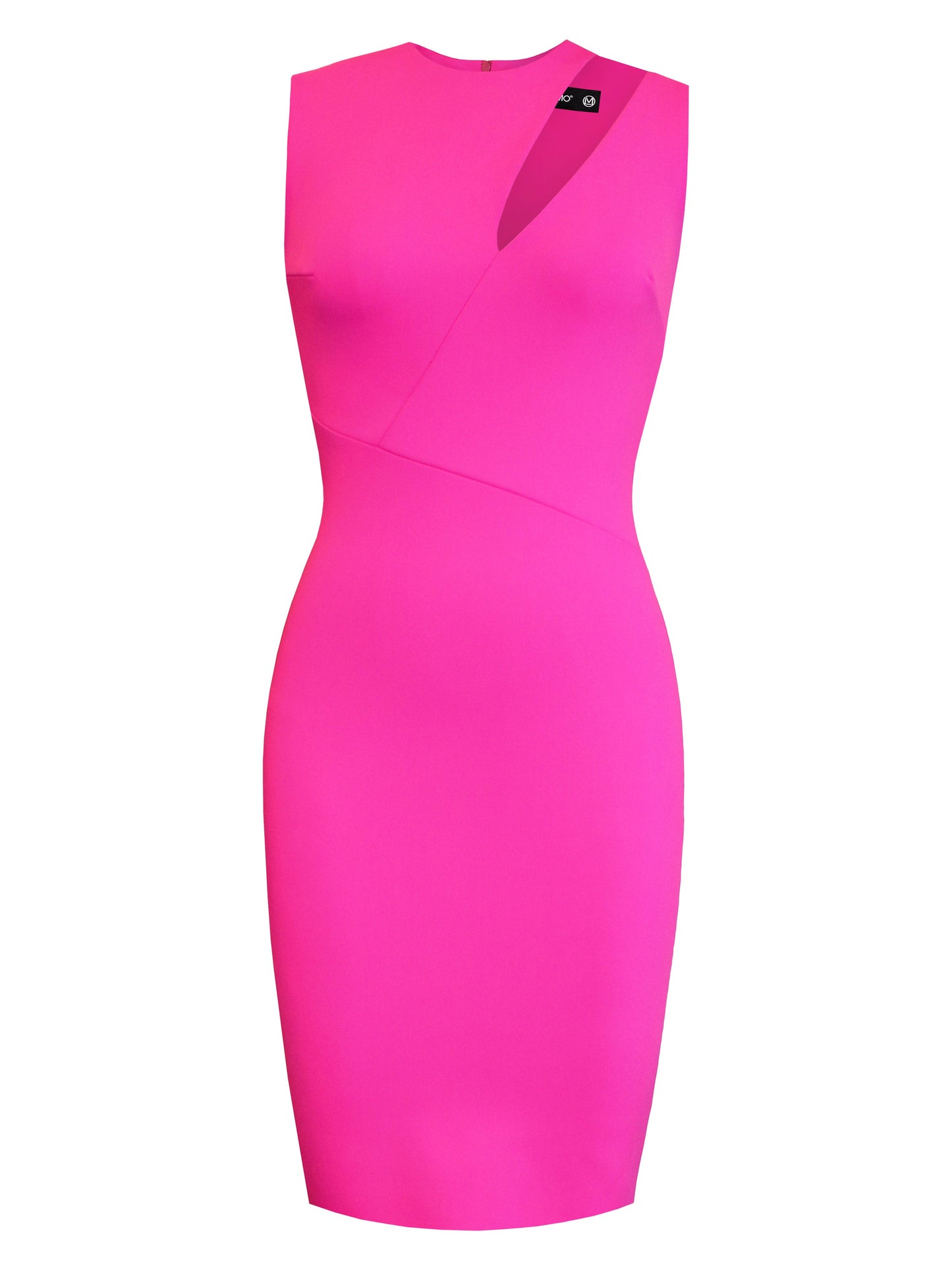 round neck bodycon dress with cut-out accent by L'momo