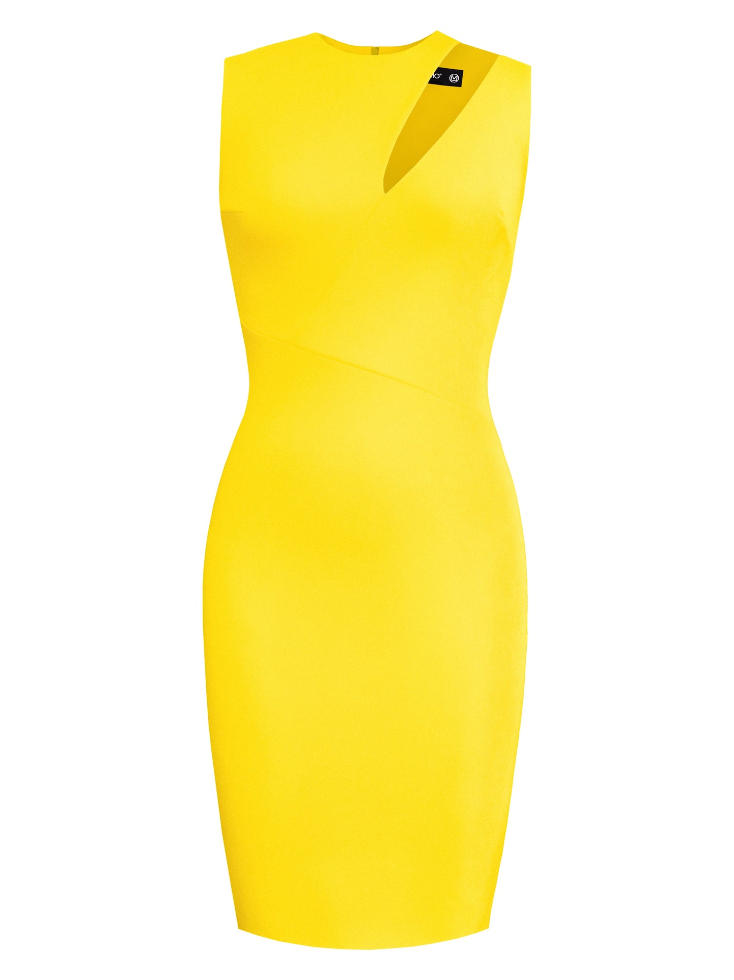 round neck bodycon dress with cut-out accent by L'momo