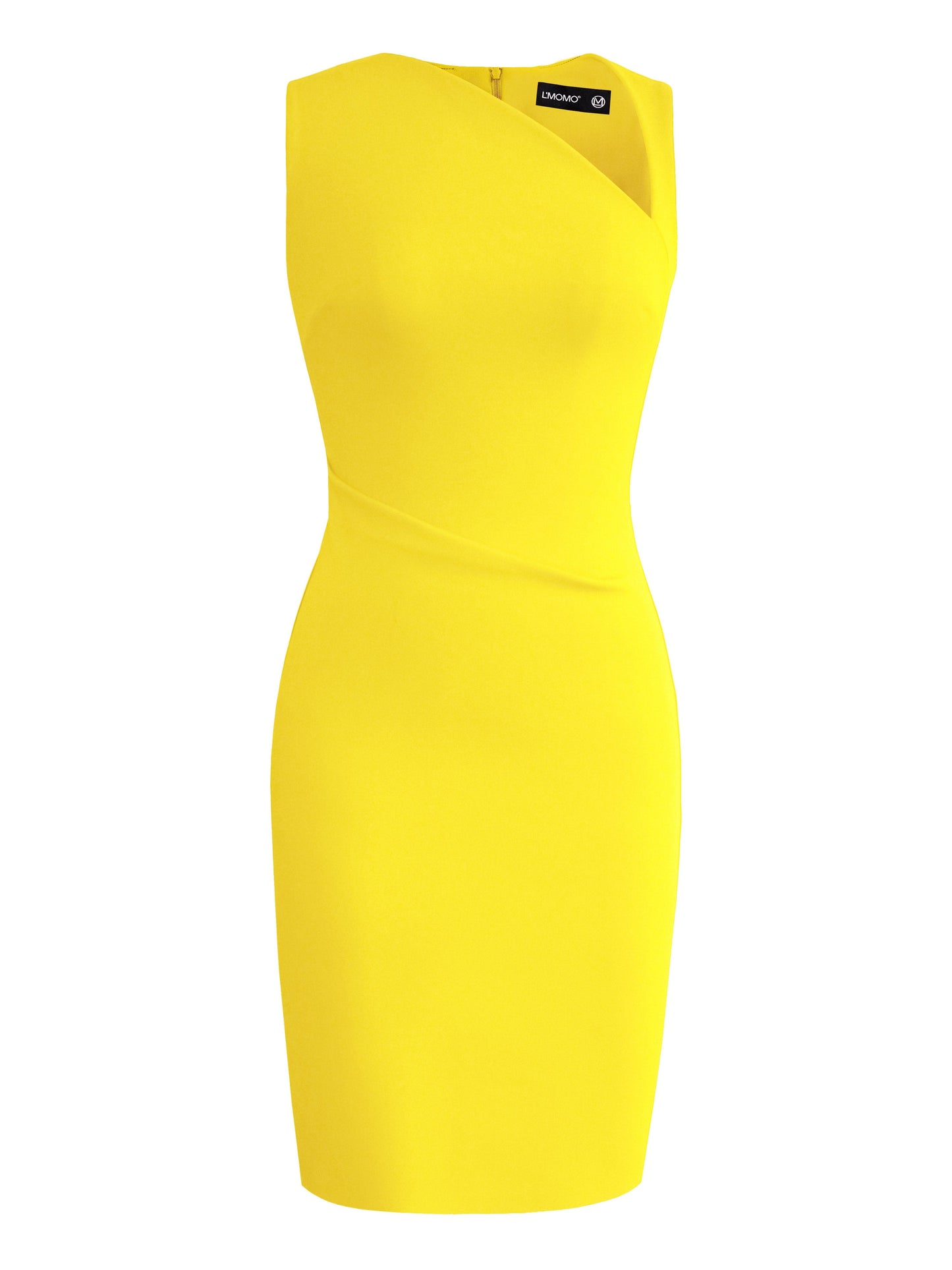 Sheath Dress with Asymmetrical Neckline