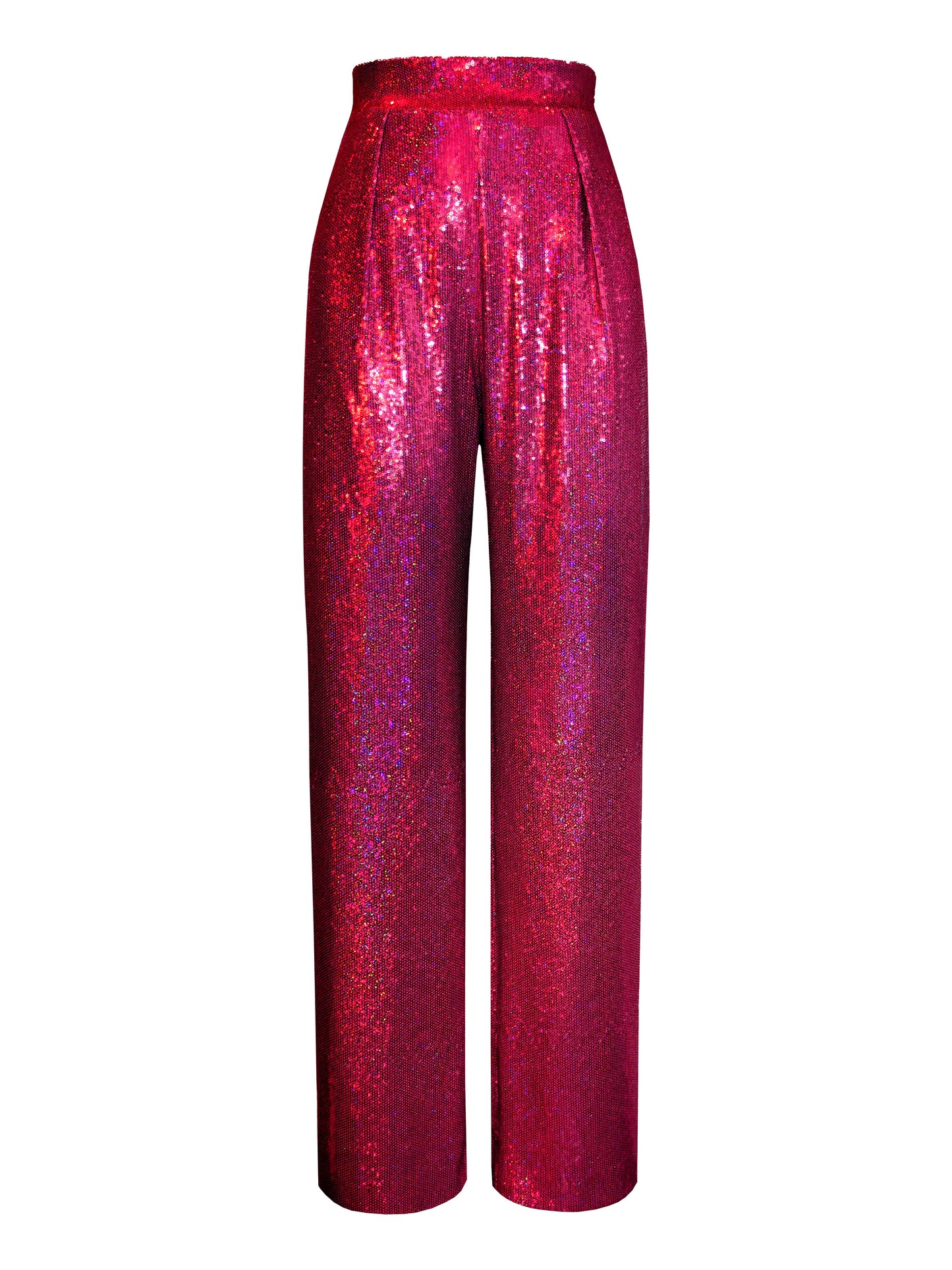 magenta sequin wide leg pants. Glamour fashion