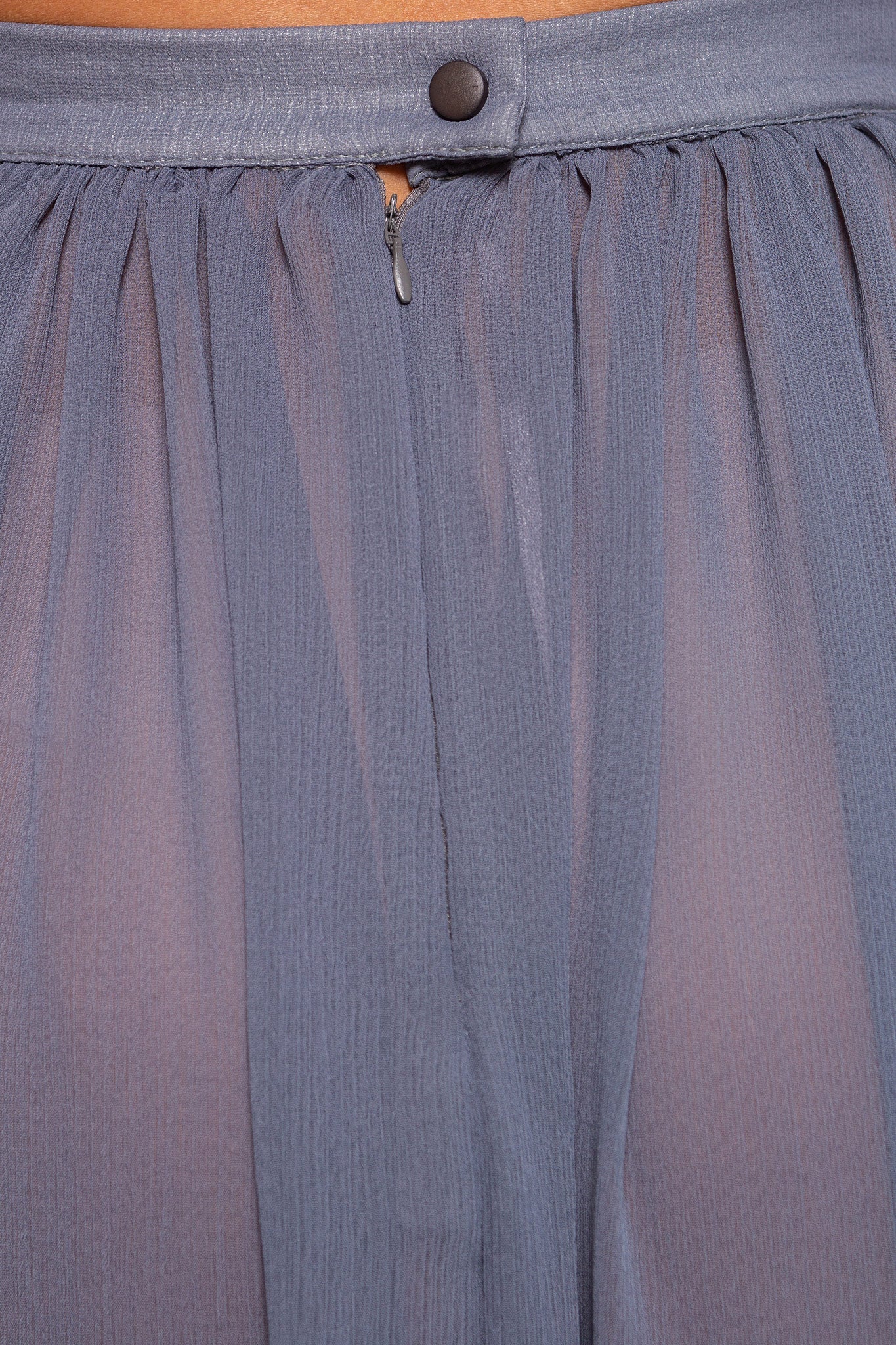 Gray sheer chiffon maxi skirt for women by Holocene